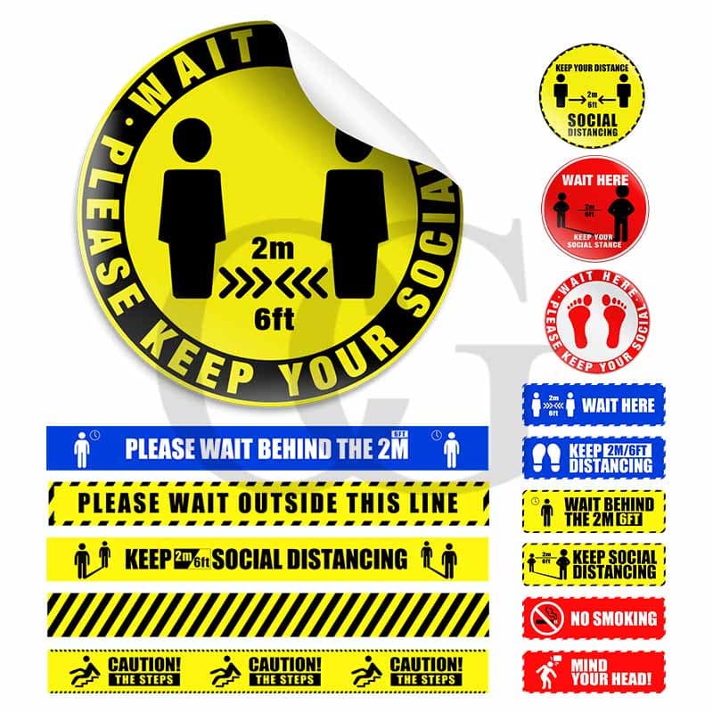 Distance Floor Stickers Corporate Gifting